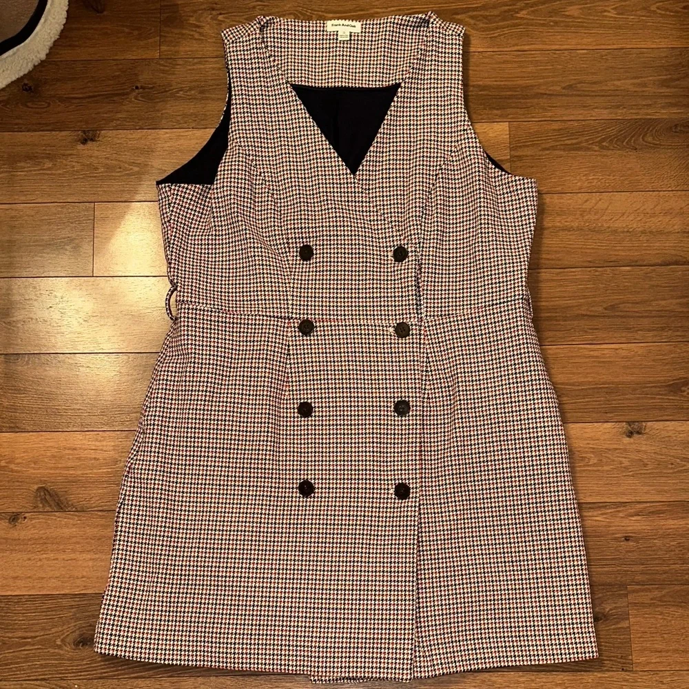 Zara houndstooth herringbone dress XL. NWOT - Picture 2 of 8